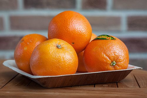 Oranges on Tray