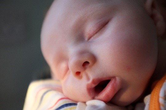 Baby Sleeping with Mouth Open